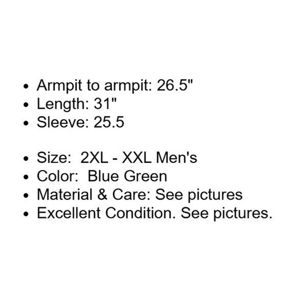 Orvis Shirt Mens 2XL Blue Green Linen Blend Pockets Button Down Casual Gorpcore - Picture 4 of 16